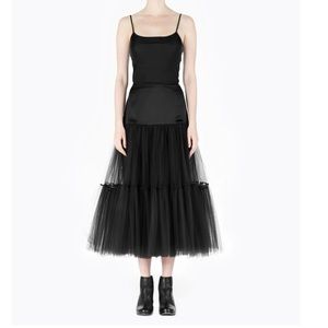 Morgane Le Fay black tulle silk skirt